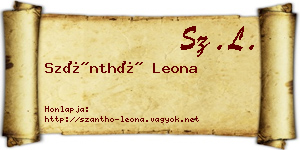 Szánthó Leona névjegykártya